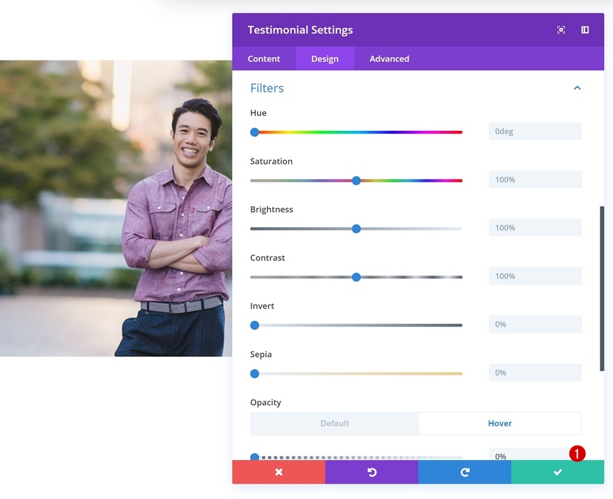 módulo testimonial divi