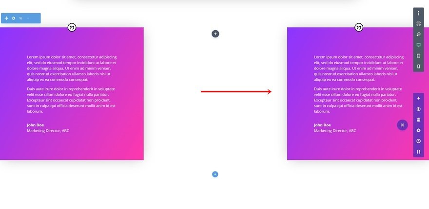 módulo testimonial divi