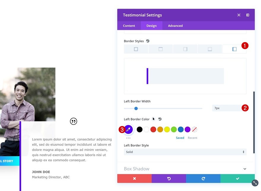 módulo testimonial divi