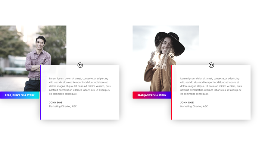 módulo testimonial divi