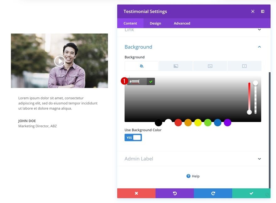 módulo testimonial divi