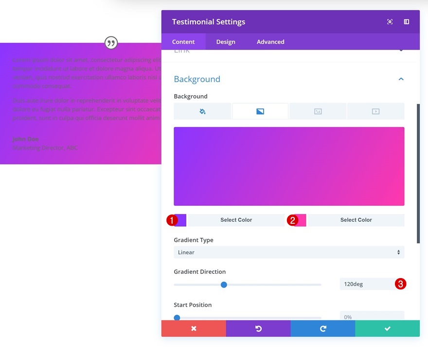módulo testimonial divi