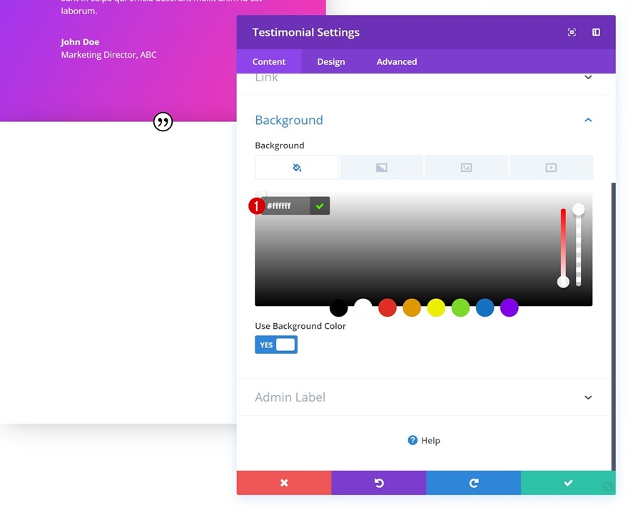 módulo testimonial divi