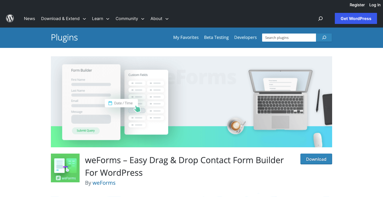 Die 9 besten Kontaktformular-Plugins für Elementor-Websites 3 weForms