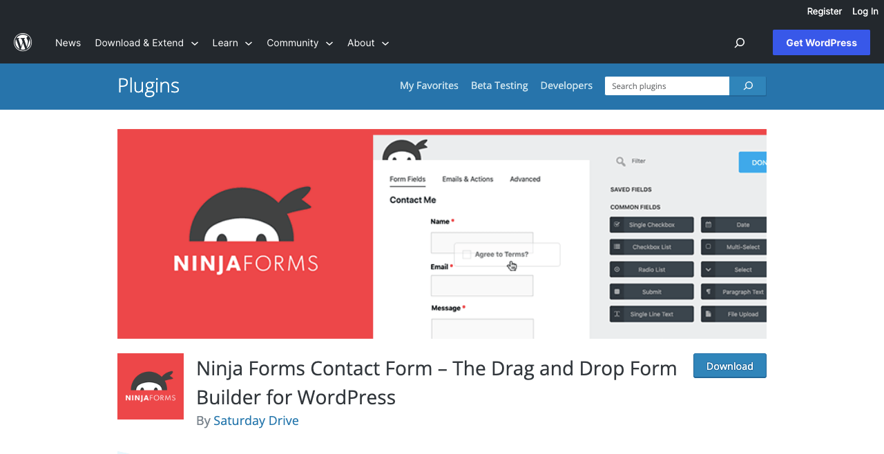 Die 9 besten Kontaktformular-Plugins für Elementor-Websites 2 Ninja Forms