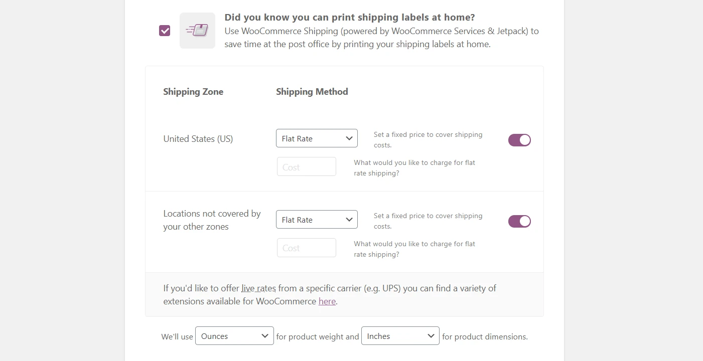 Un alt pas important în tutorialul WooCommerce este configurarea expedierii pentru magazinul dvs. WooCommerce.