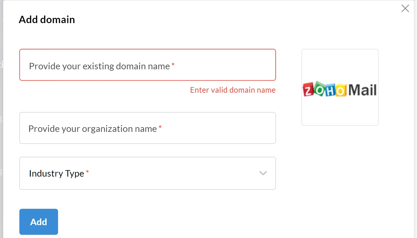 Настройка бесплатного домена электронной почты с помощью Zoho Mail.