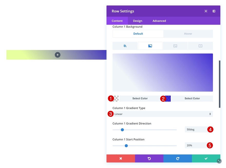 fundo gradiente ao pairar
