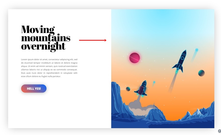 fundo gradiente ao pairar