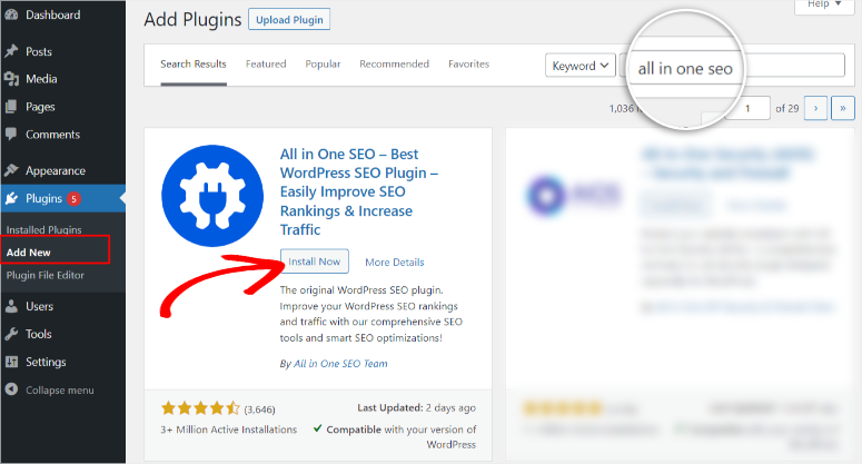 aioseo-free-install - IsItWP - Detektor Tema WordPress Gratis aioseo free install