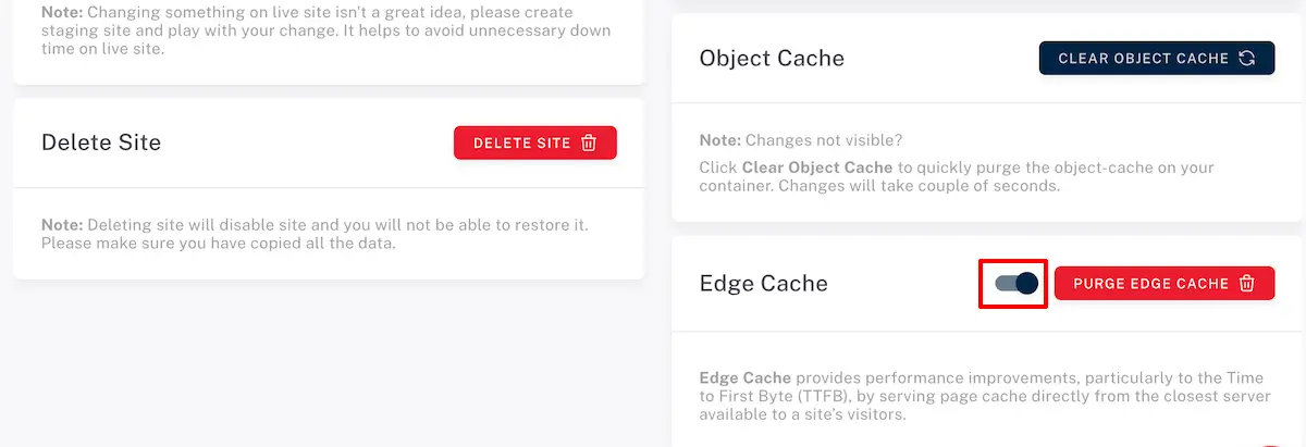 Edge önbellek özelliğini etkinleştir