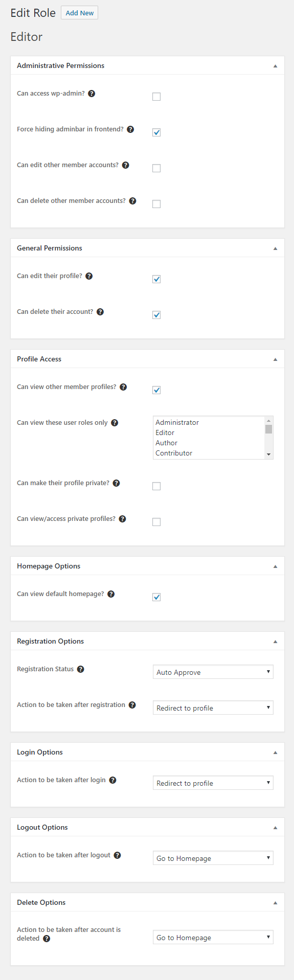 WordPress 사용자 등록 페이지