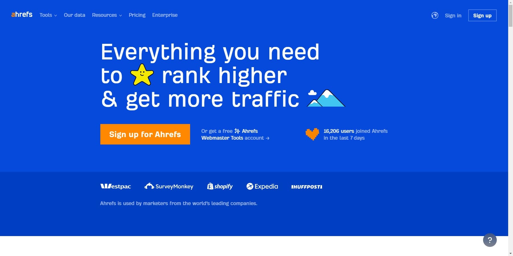 Ahrefs أدوات البحث عن الكلمات الرئيسية