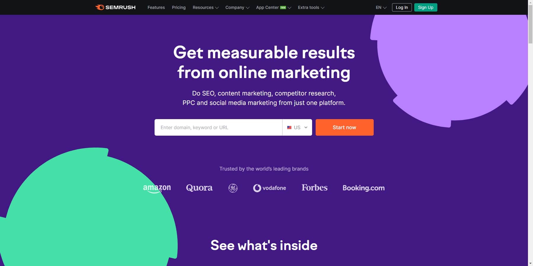 أداة البحث عن الكلمات الرئيسية SEMrush
