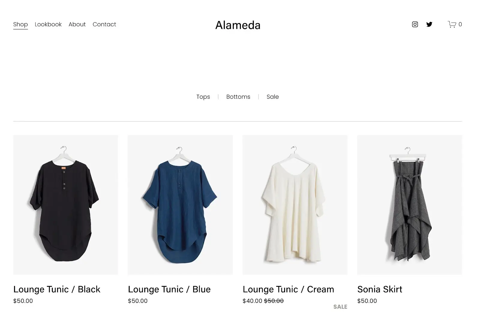 Tema dengan etalase produk yang bagus.