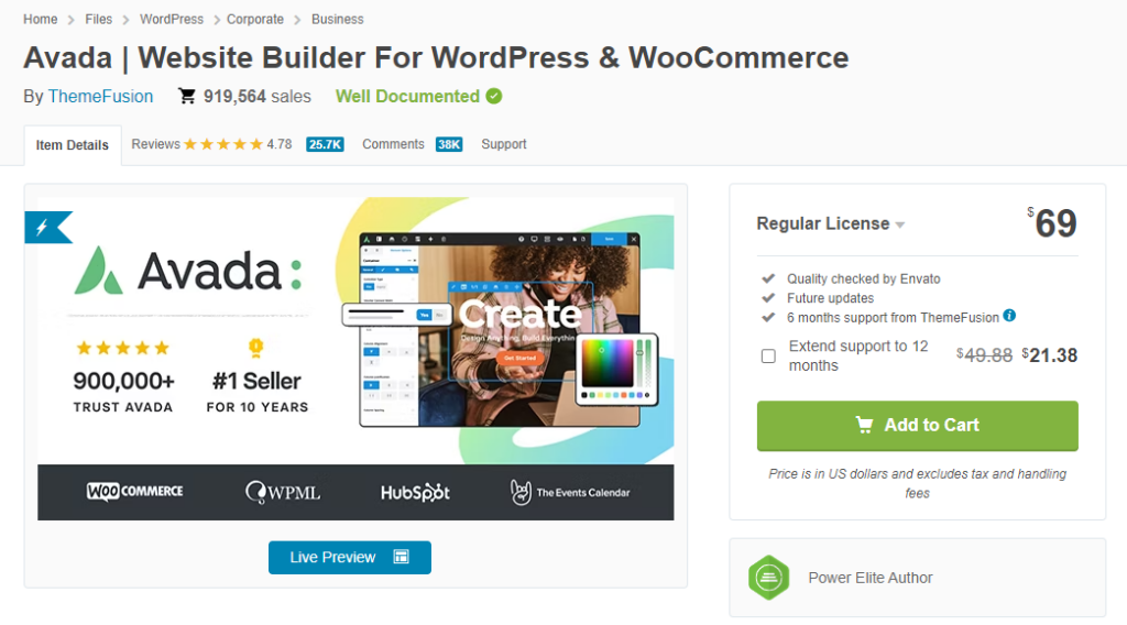 سمة Avada WordPress - أفضل سمات WordPress استجابة