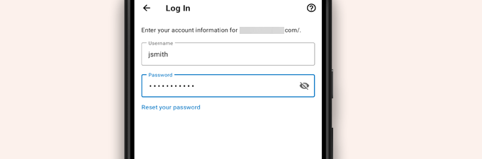 ป้อนข้อมูลรับรองการเข้าสู่ระบบ Enter login credentials