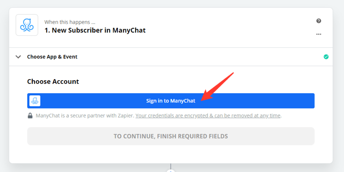 Exemplu de utilizare a Zapier cu ManyChat Example of Using Zapier With ManyChat