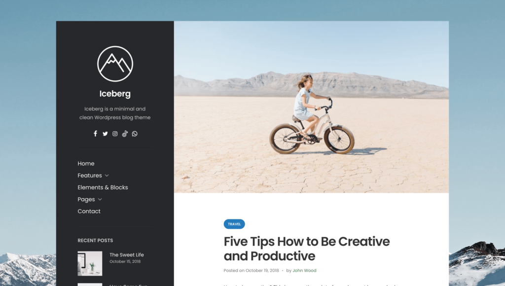 Iceberg – tema de acessibilidade WordPress