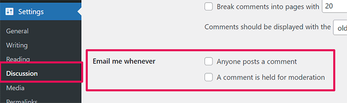 Kommentar-E-Mail deaktivieren Disable comment email