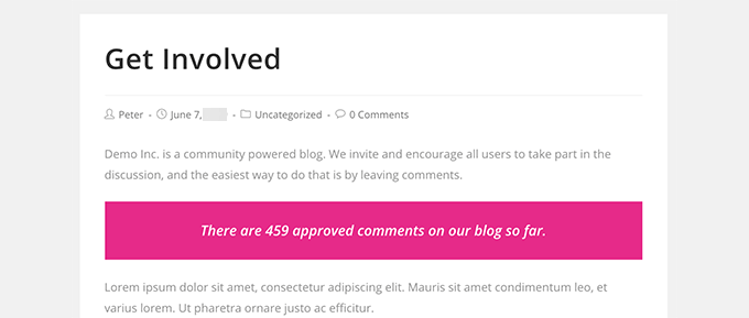 Gesamtzahl der Kommentare in WordPress anzeigen Display total number of comments in WordPress