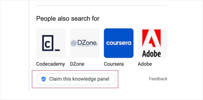 Нажмите кнопку «Заявить права на эту панель знаний». Click the 'Claim This Knowledge Panel' Button