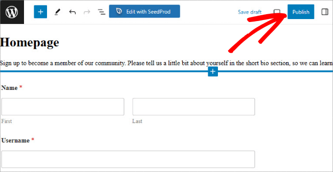 เผยแพร่-แบบฟอร์มลงทะเบียนผู้ใช้ Publish-user-registration-form
