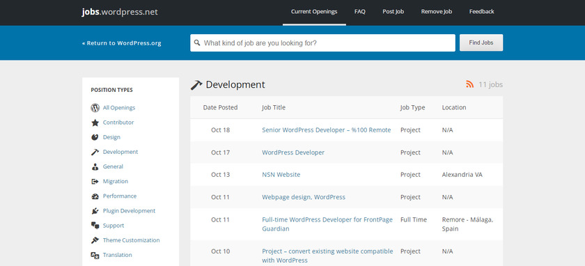 WordPress ジョブで Wordpress 開発者を雇用する