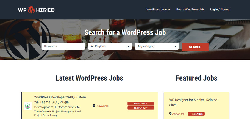 雇用 WordPress 专业人士与可湿性粉剂雇用