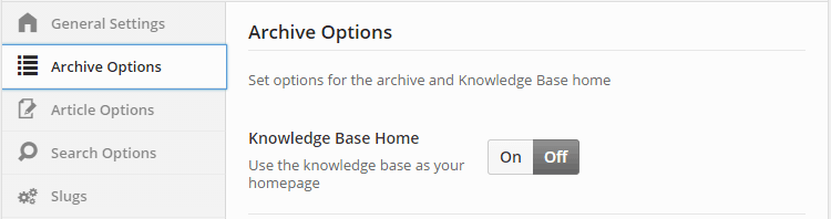 Configuración de la página de inicio de la base de conocimientos