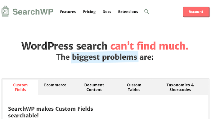 WordPress için SearchWP arama eklentisi The SearchWP search plugin for WordPress