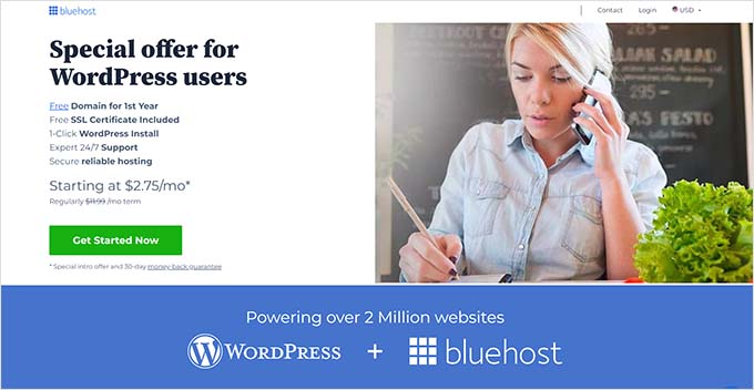 Bluehost web sitesi Bluehost website