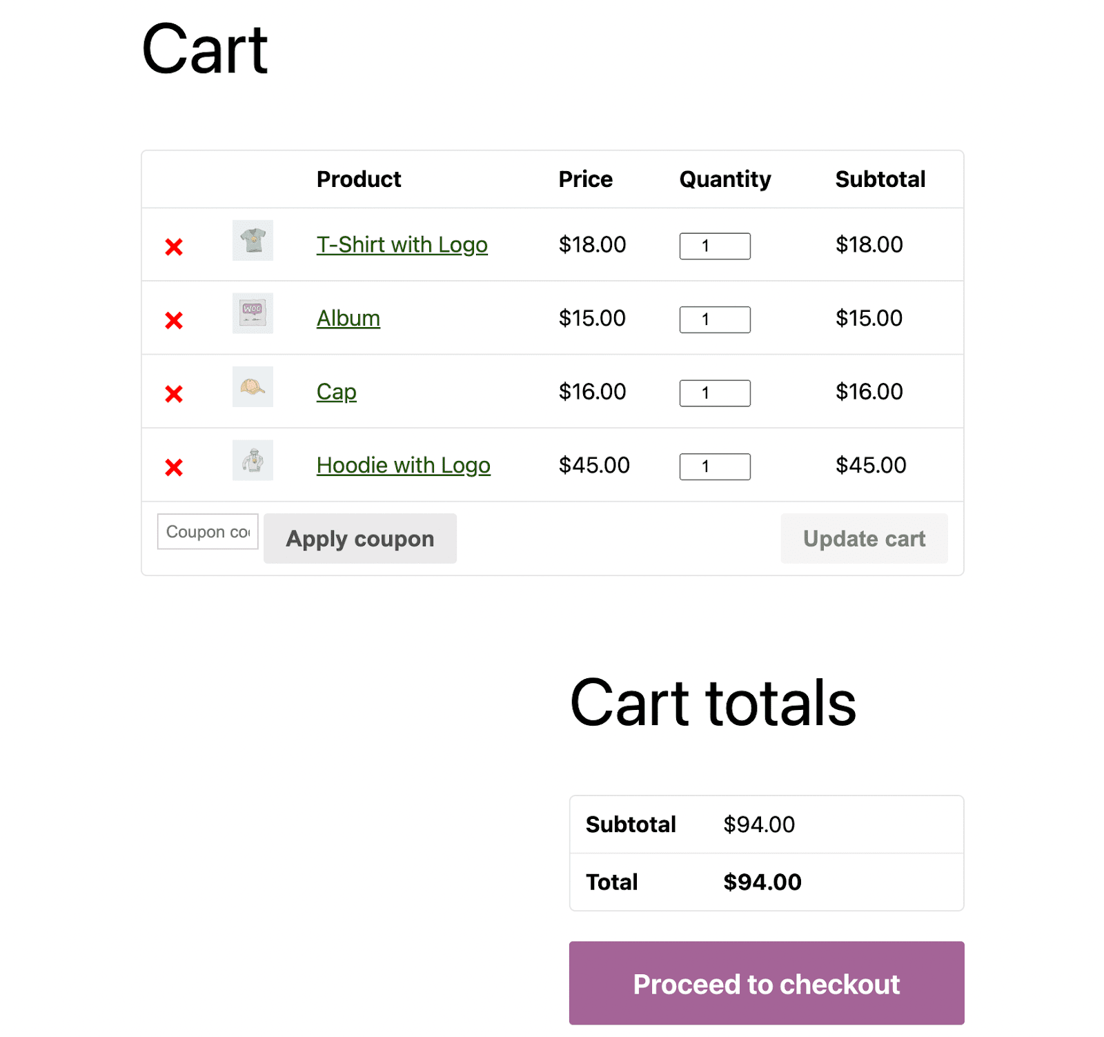Başlangıç olarak, Sepet sayfanızı neden WooCommerce'de (sepet düzenleyicisinin görüntüsü) düzenlemek isteyebileceğinizi tartışalım.