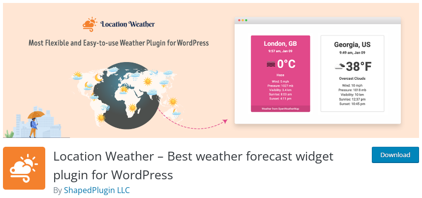 Locație Plugin de prognoză meteo