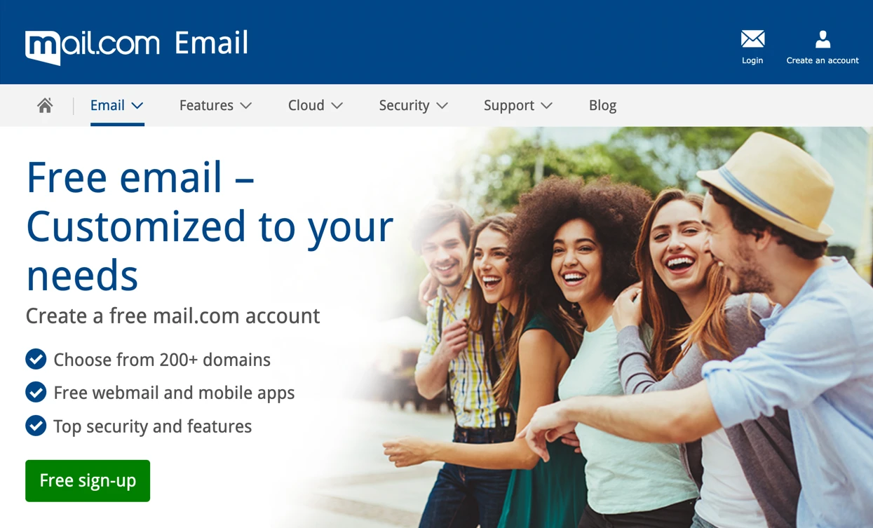 Mail.com adalah salah satu alternatif Gmail terbaik di pasar.