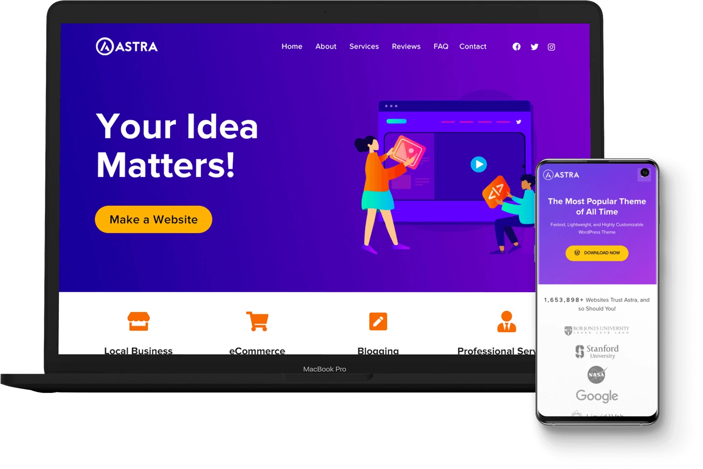 최고의 무료 WordPress 테마: Astra