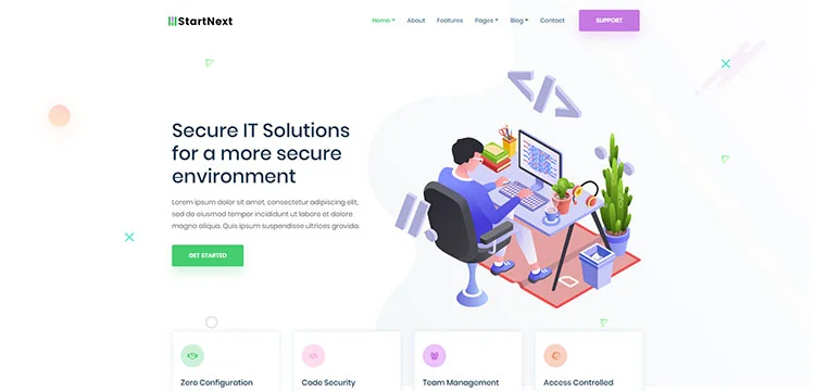 StartNext — motyw WordPress dla startupów IT