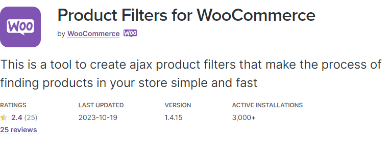Filtro de productos WooCommerce