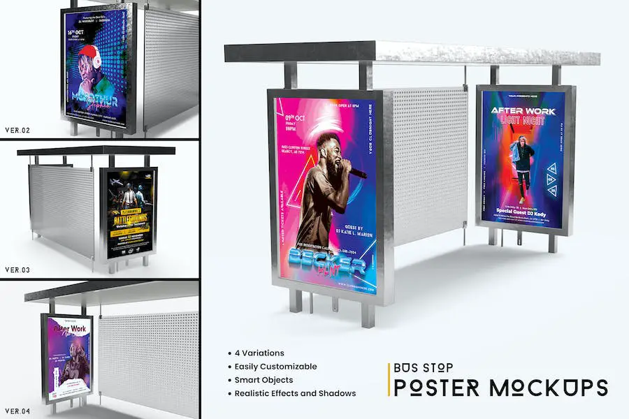 Maket Poster Halte Bus -