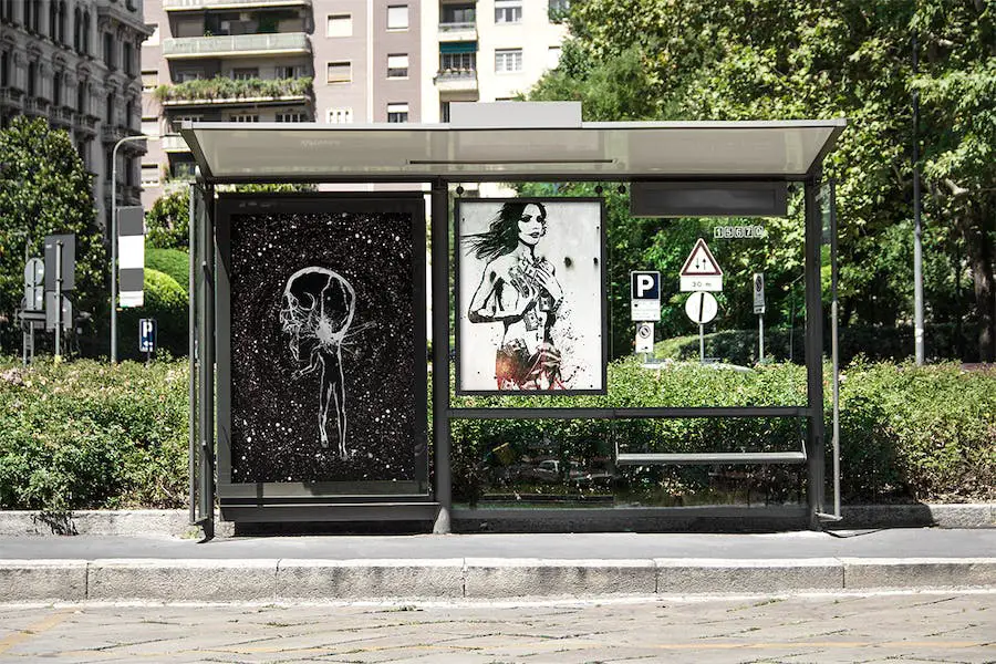 Mock-up Selebaran Halte Bus -