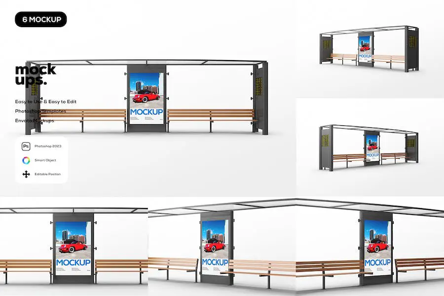 Maket Poster Halte Bus -
