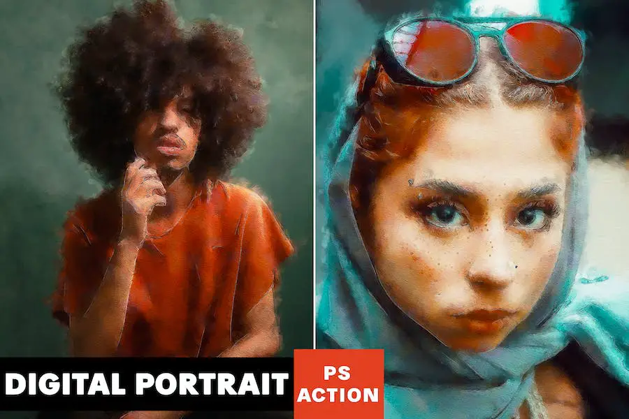 แอ็คชั่น Photoshop ภาพดิจิทัล -