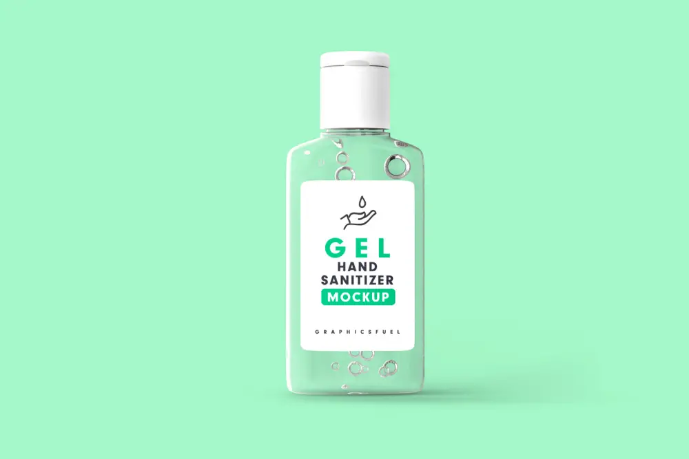 Modell einer Handdesinfektionsflasche -