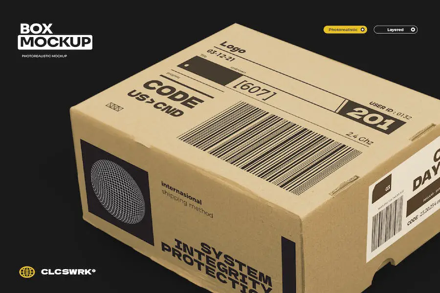 Realistisches Mockup der CD-Box -