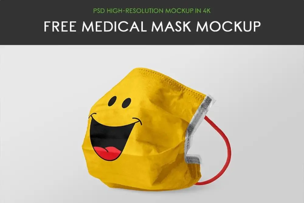 Kostenloses medizinisches Masken-MockUp –