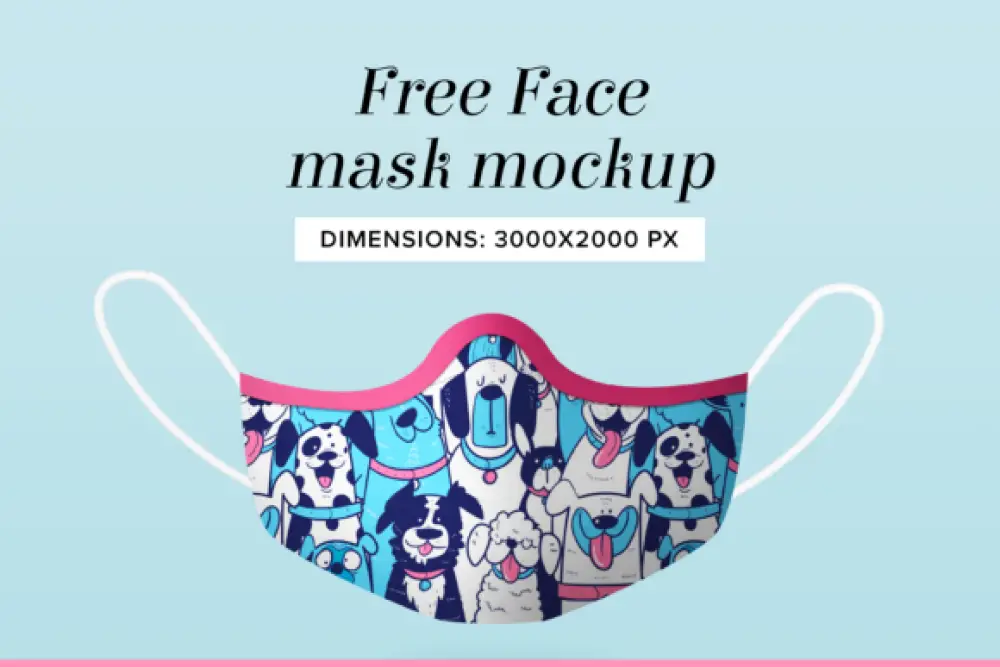Gesichtsmaske Photoshop Mockup -