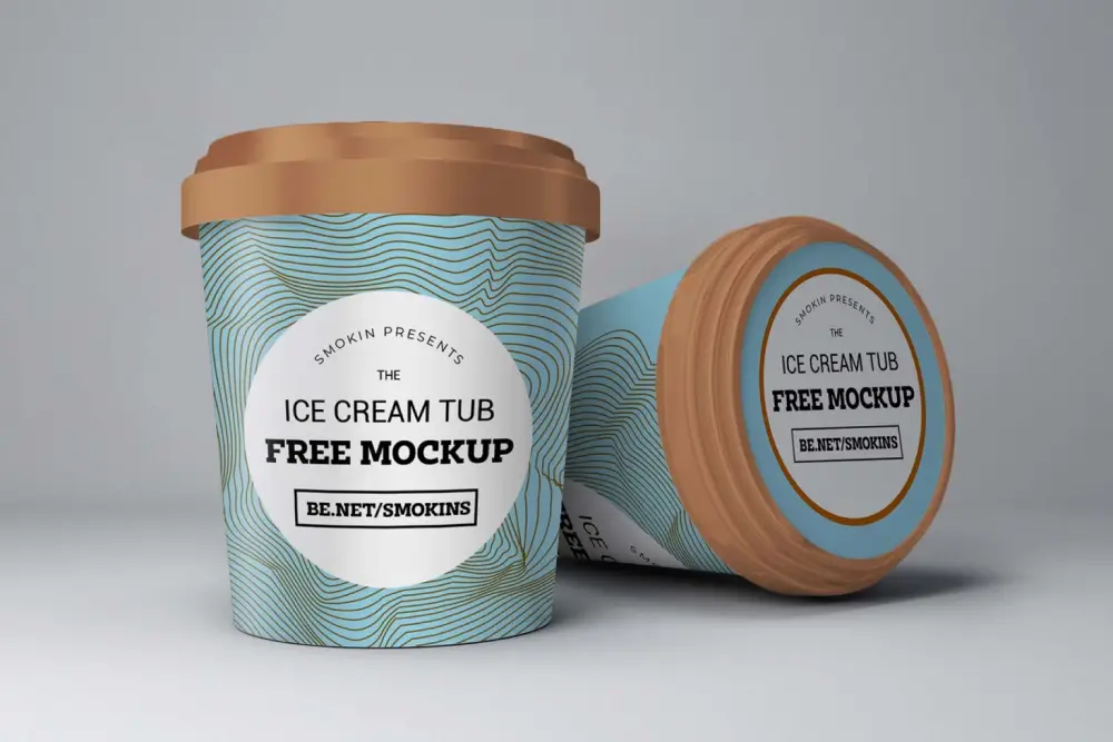 Mockup Bak Es Krim Gratis (PSD) -