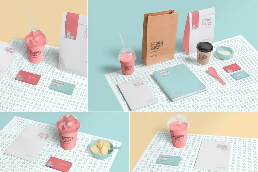 Mockup Piala Es Krim Plastik Transparan -