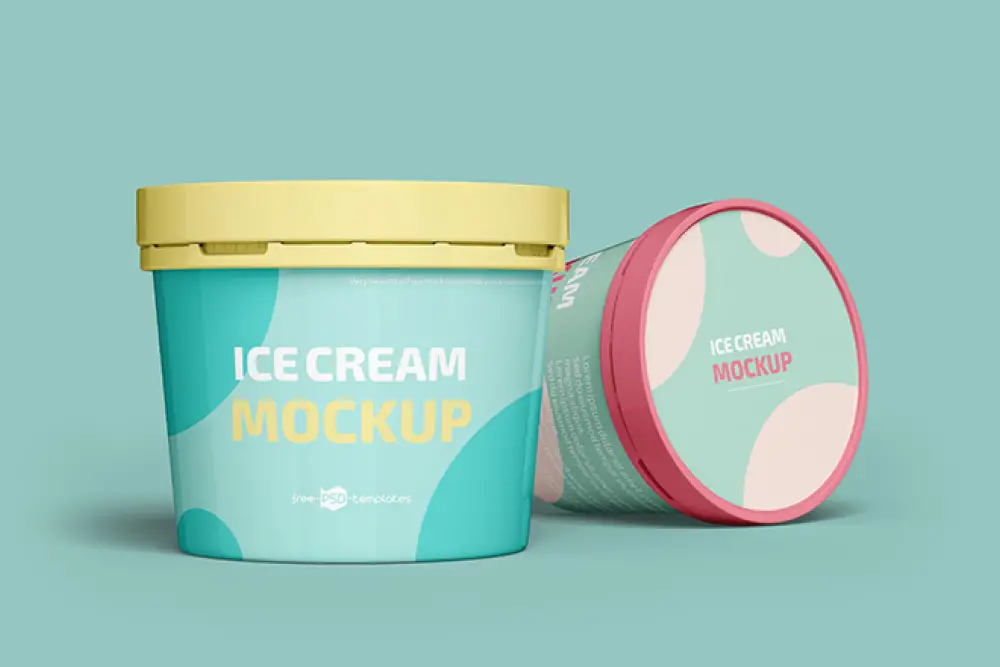 TEMPLATE MOCKUP TOPLES PLASTIK ES KRIM PSD GRATIS -