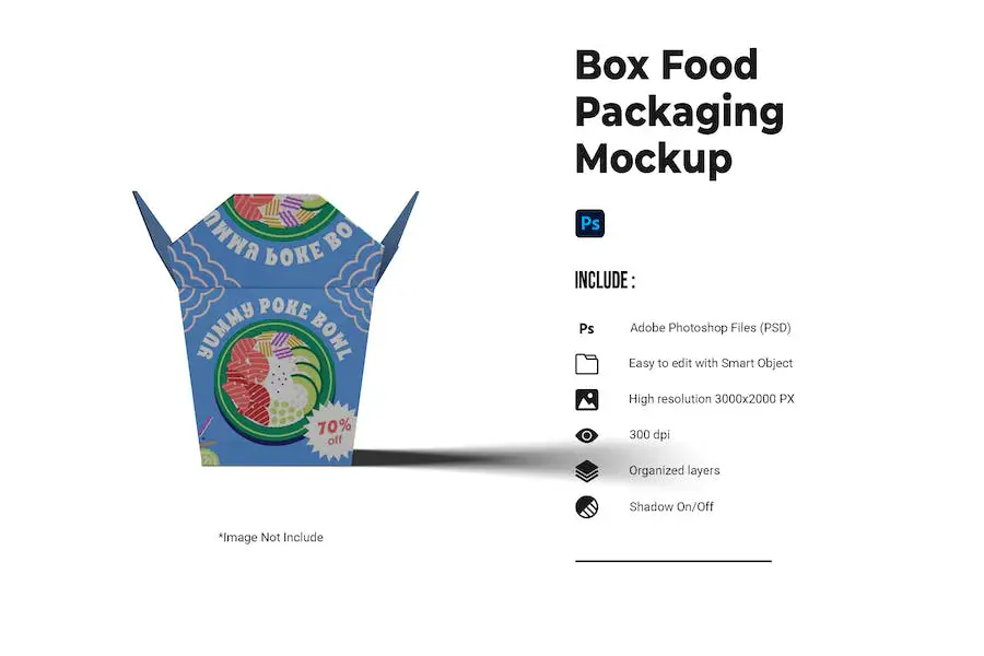 Mockup Kemasan Makanan Kotak -